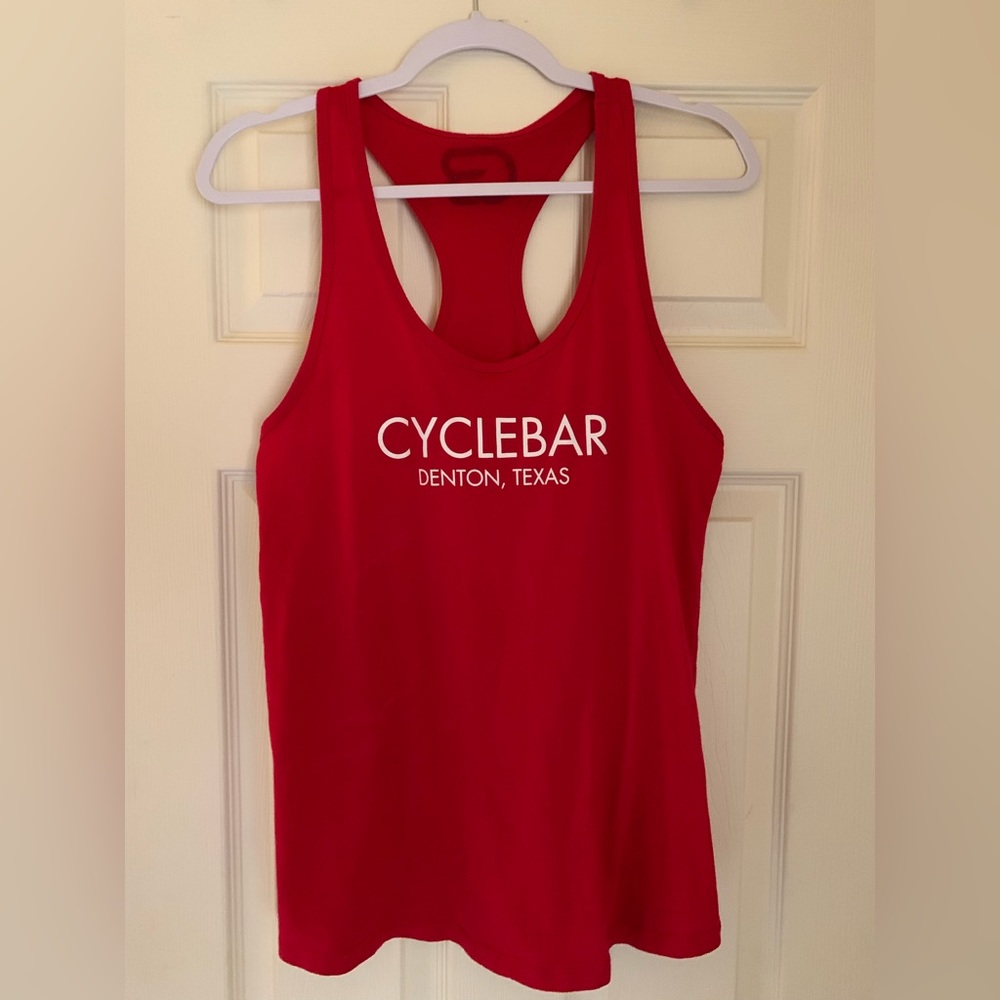 Cyclebar Denton Texas Red Razorback Tank Top